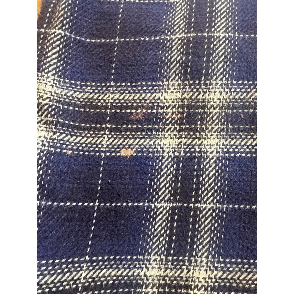 Woolrich Shirt Mens XL Blue Plaid Brawny Flannel Thick Shacket Gorpcore Outdoors - Picture 4 of 8
